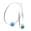 Créoles avec perles de larimar – Image 4