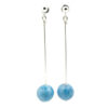 Boucles d'oreilles argent massif et larimar