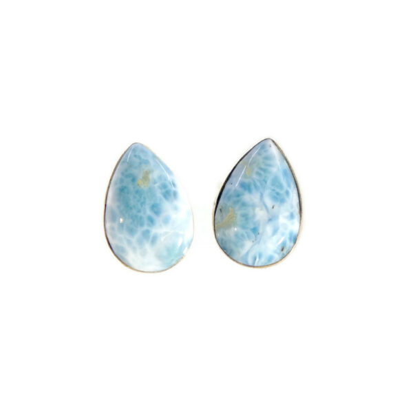 Boucles d'oreilles puces larimar