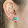 Boucles d'oreilles clous larimar – Image 3