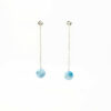 Boucles d'oreilles larimar et argent massif – Image 3