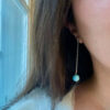 Boucles d'oreilles larimar et argent massif – Image 4