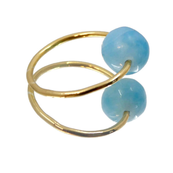 Bague larimar et vermeil