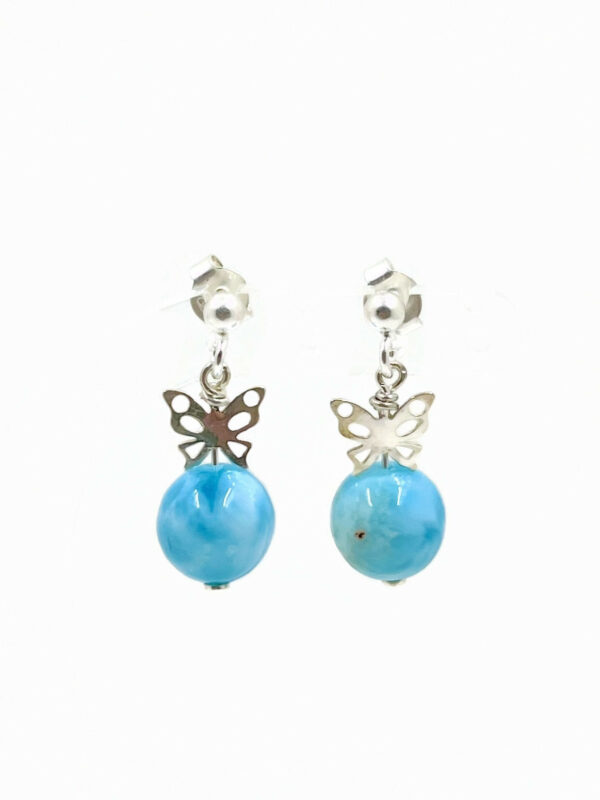 Boucles d'oreilles dormeuses "Papillons"