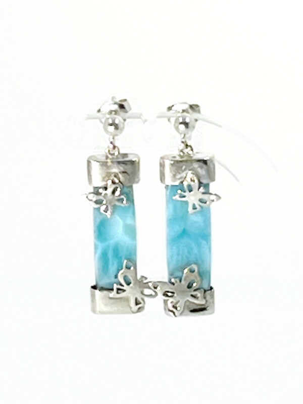 Boucles d'oreilles rectangle "Papillons"